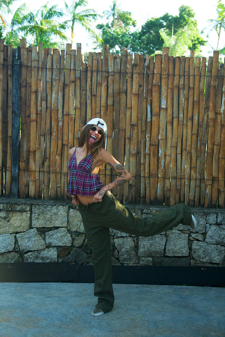 Calça Cargo Palm Sarja Green