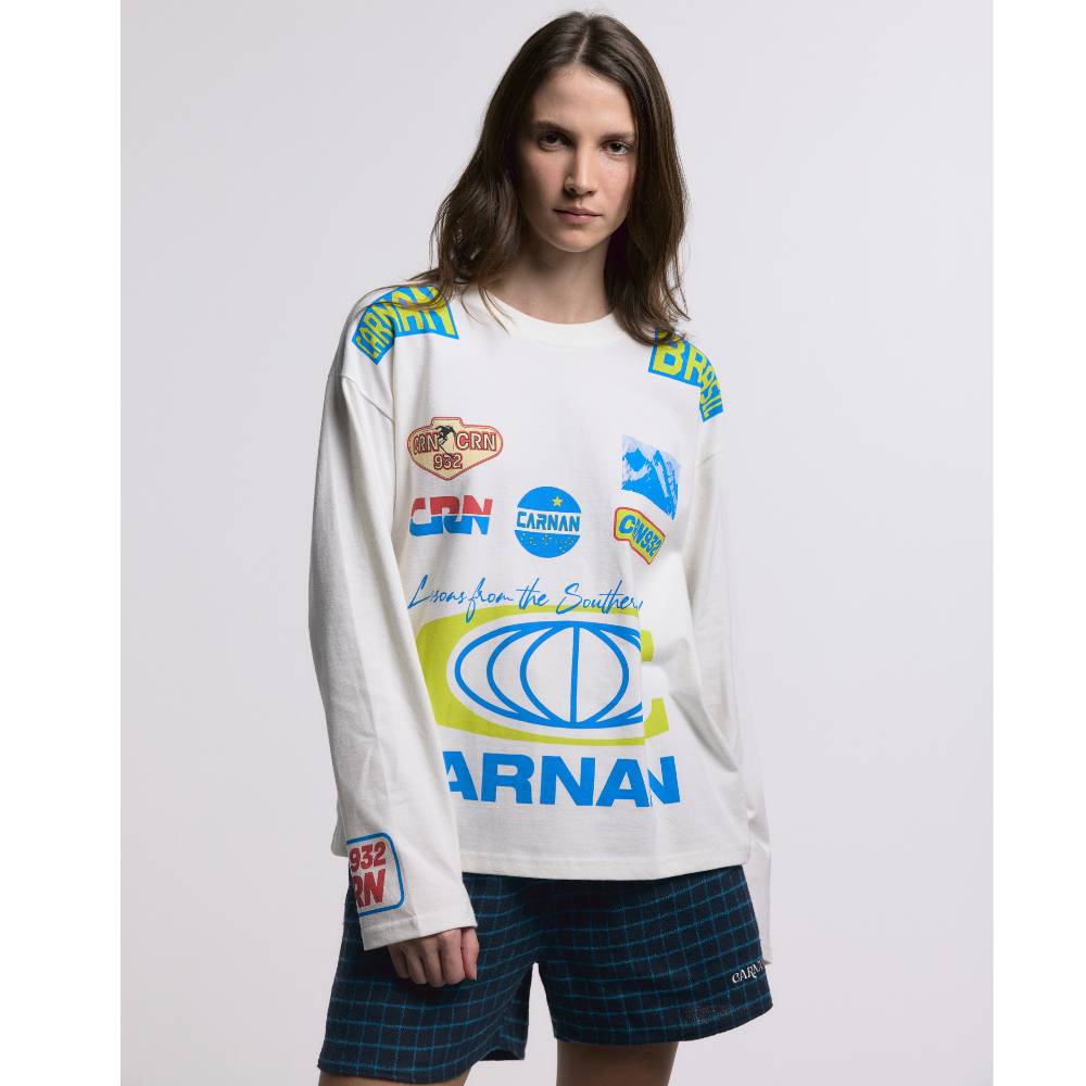 Camiseta Boxy Manga Longa Carnan Logos