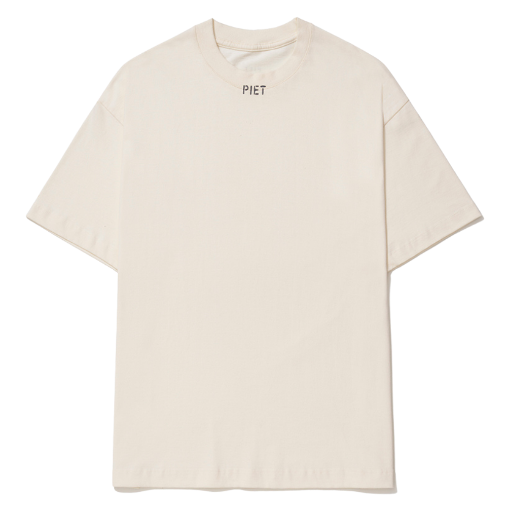 Camiseta Regular Piet Stamped Logo Branco