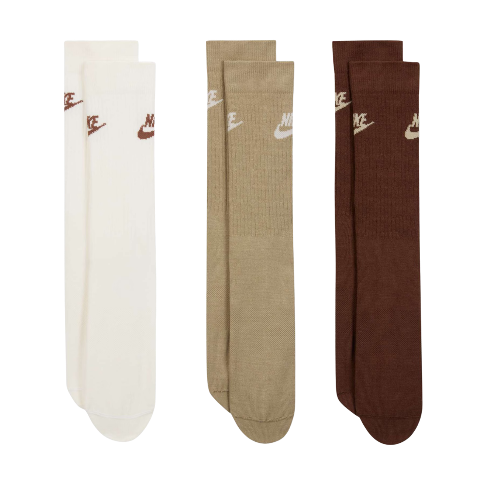 Meias Nike Sportswear Everyday Marrom (3 Pares)