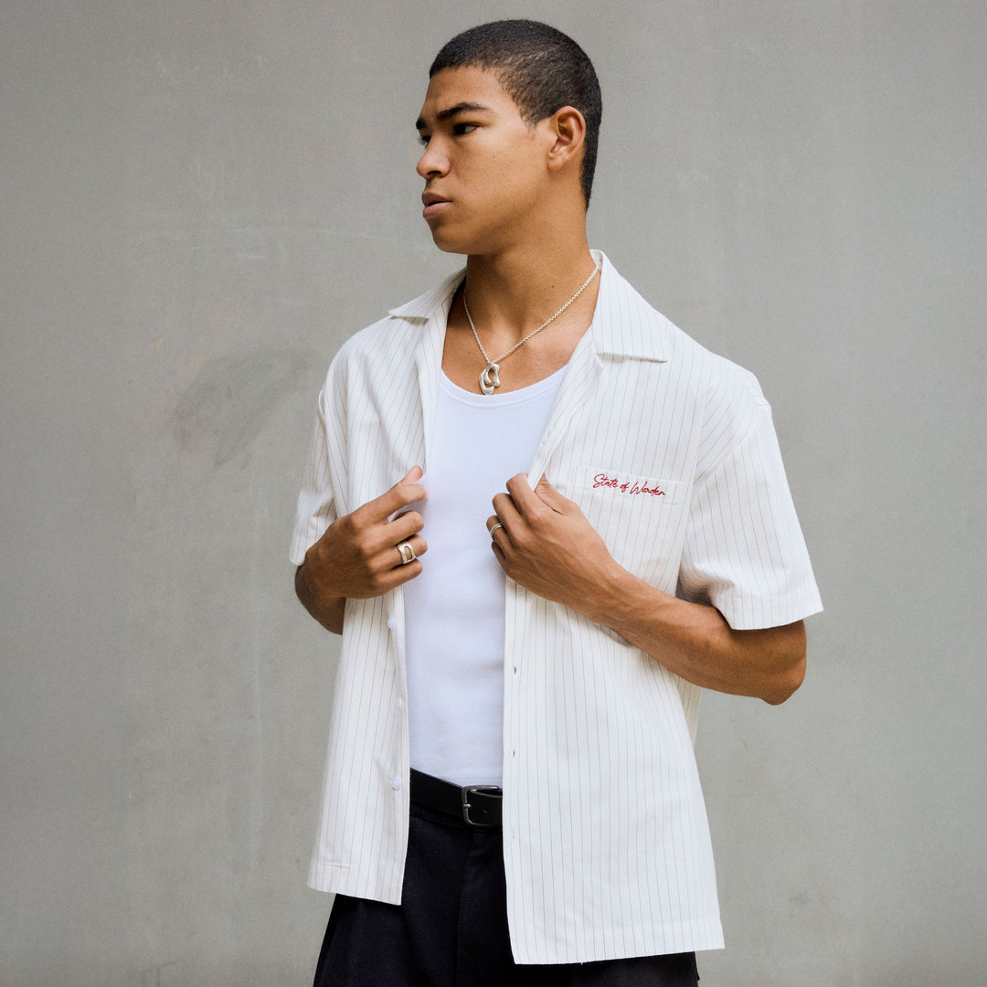 Camisa Sow Boxy Striped Branca
