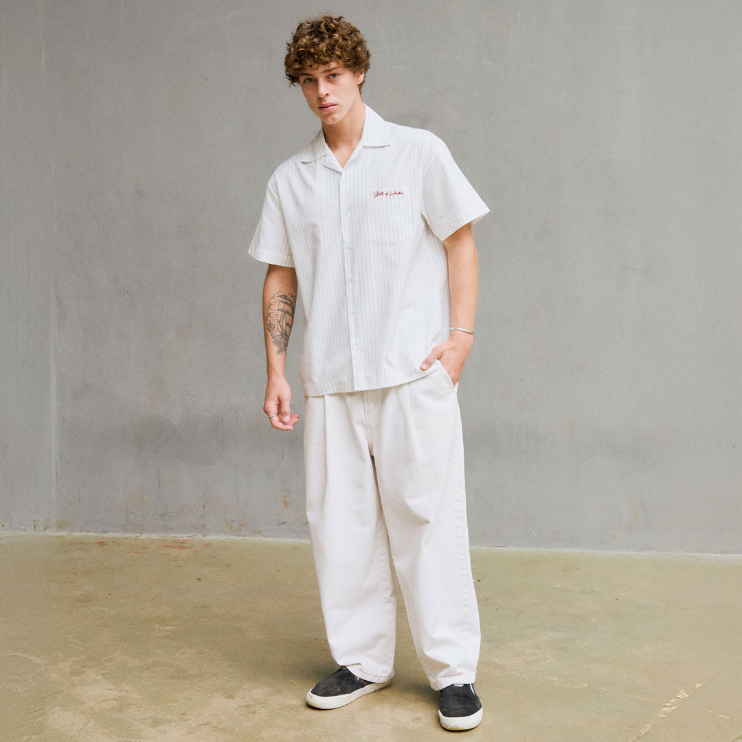 Camisa Sow Boxy Striped Branca