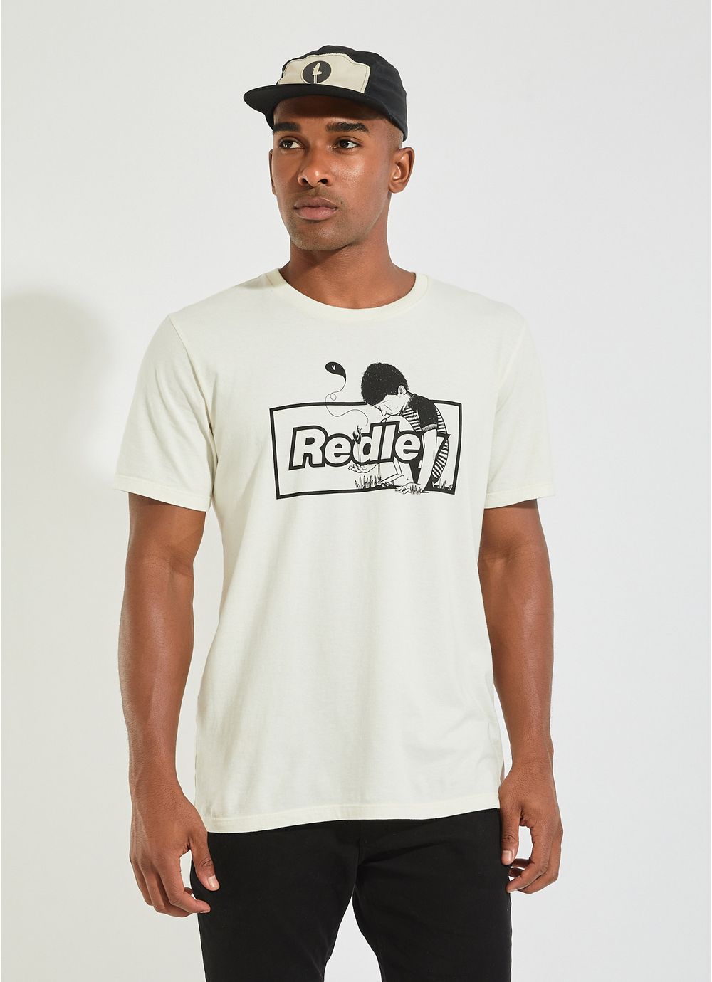 Camiseta Redley Colab Alex Senna Off White