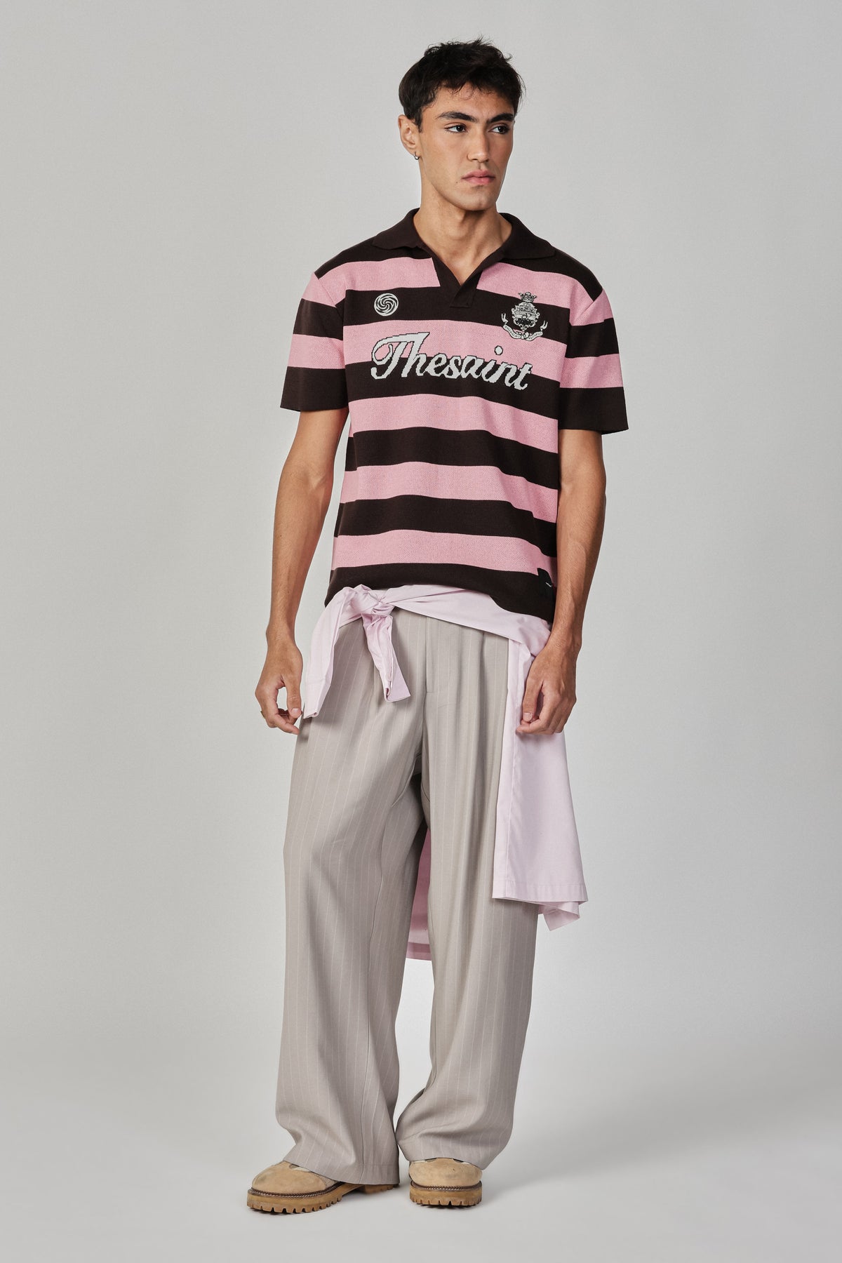 Camiseta Polo TheSaint Classic Rosa