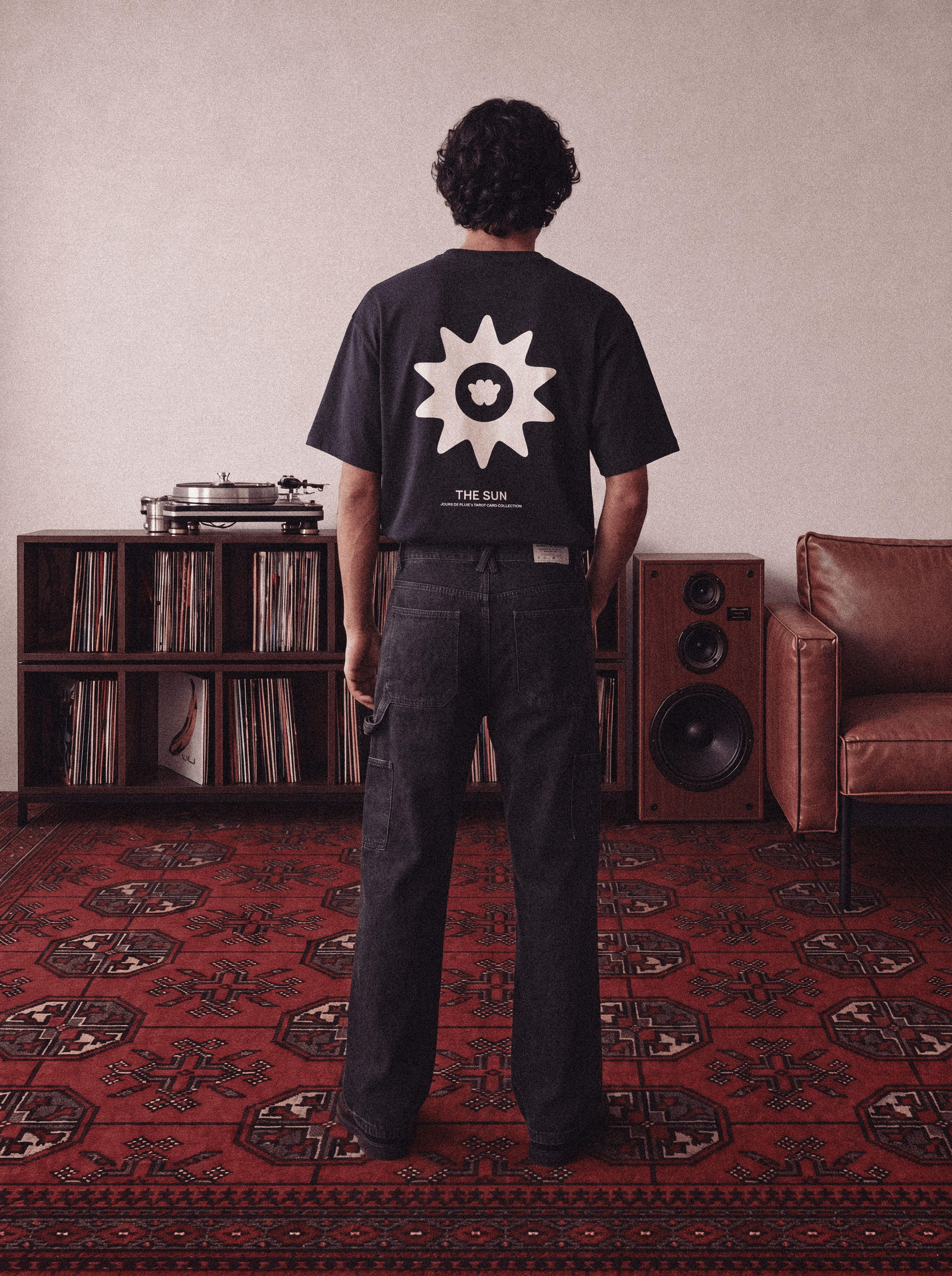 Camiseta Jours de Pluie The Sun Tee Azul Marinho