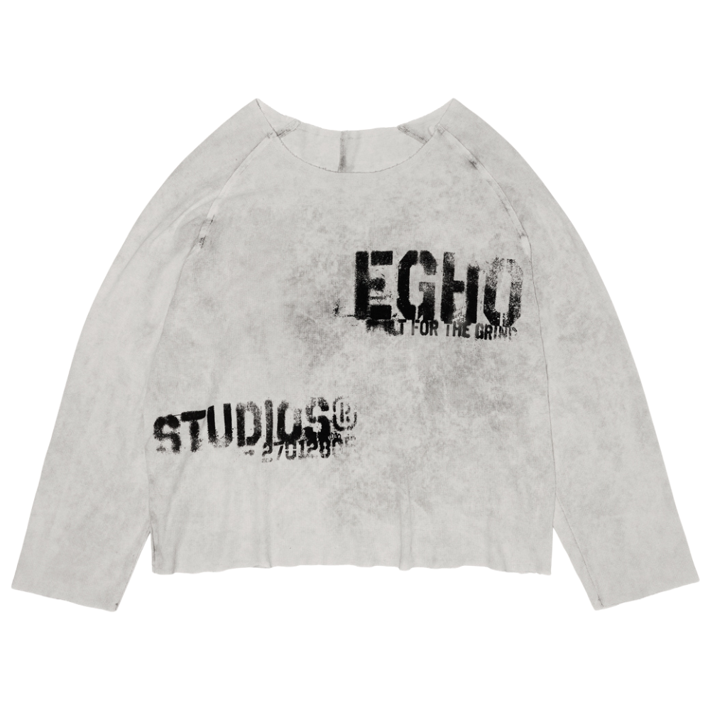 Camiseta Manga Longa Egho Stencil Branca