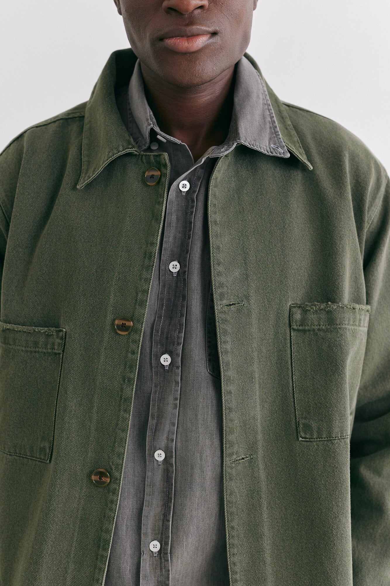 Jaqueta Birden Worker Overdyed Moss Verde