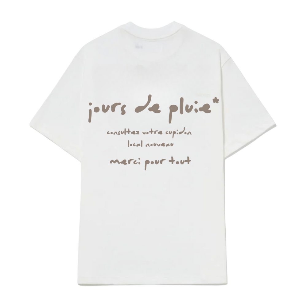 Camiseta Oversized Jours De Pluie Merci Branca
