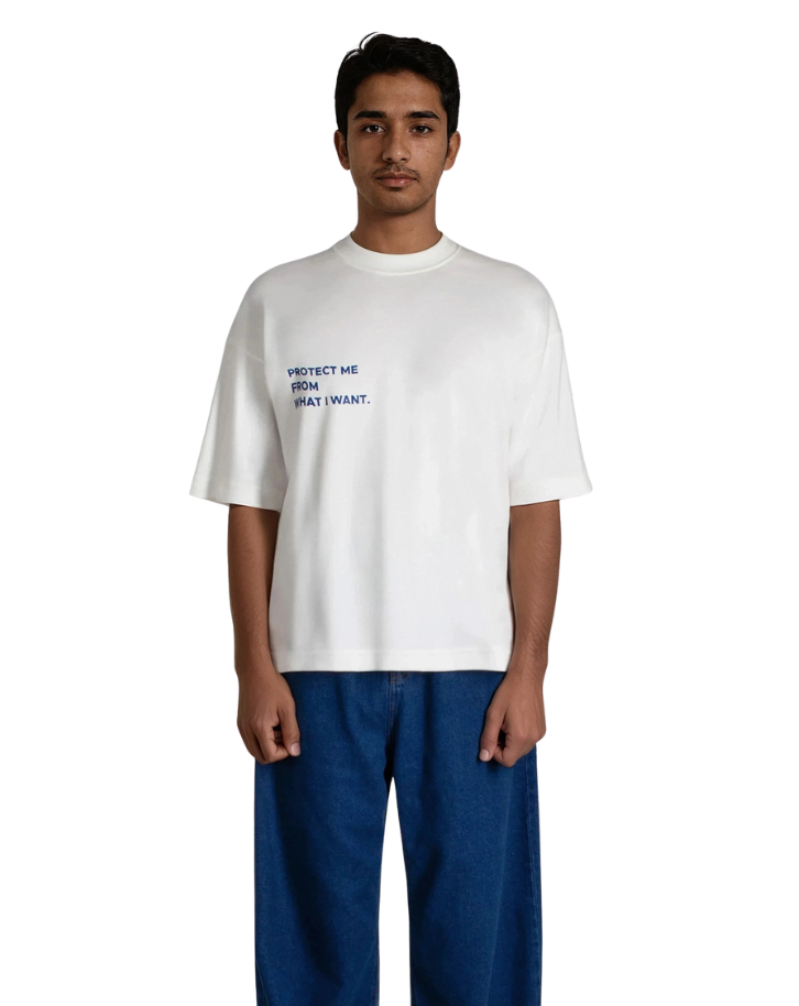 Camiseta Boxy Saint Studio Supima Protect Me