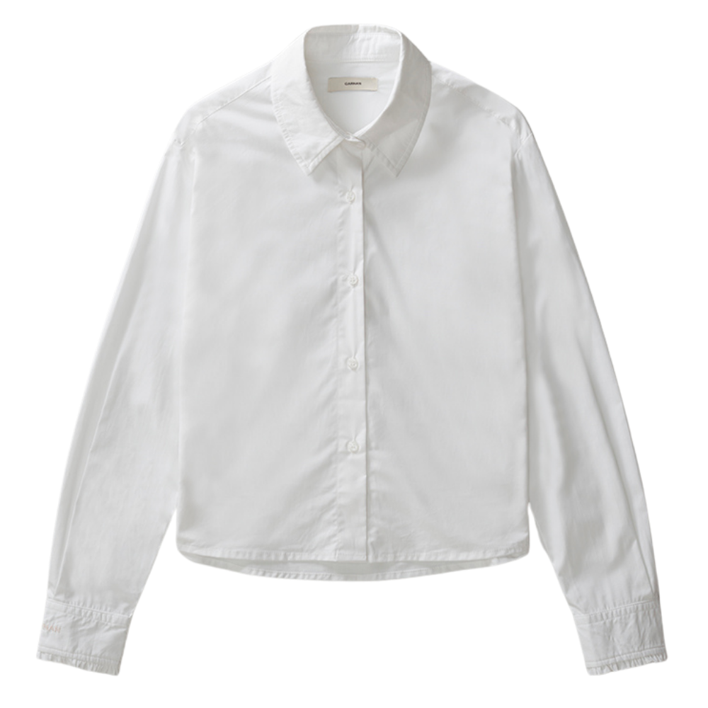 Camisa Carnan Cropped Frill Shirt Branca