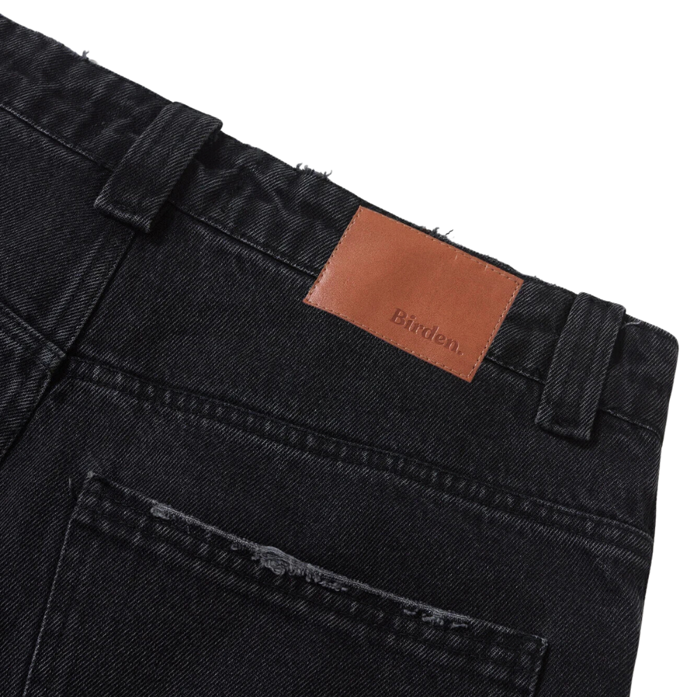 Calça Jeans Birden Wide Stonewashed Preta