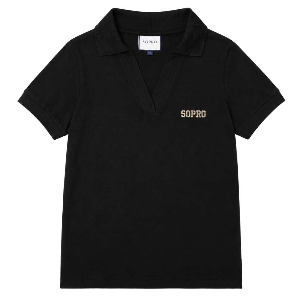 Camiseta Polo Sopro Segundo Tempo Preta