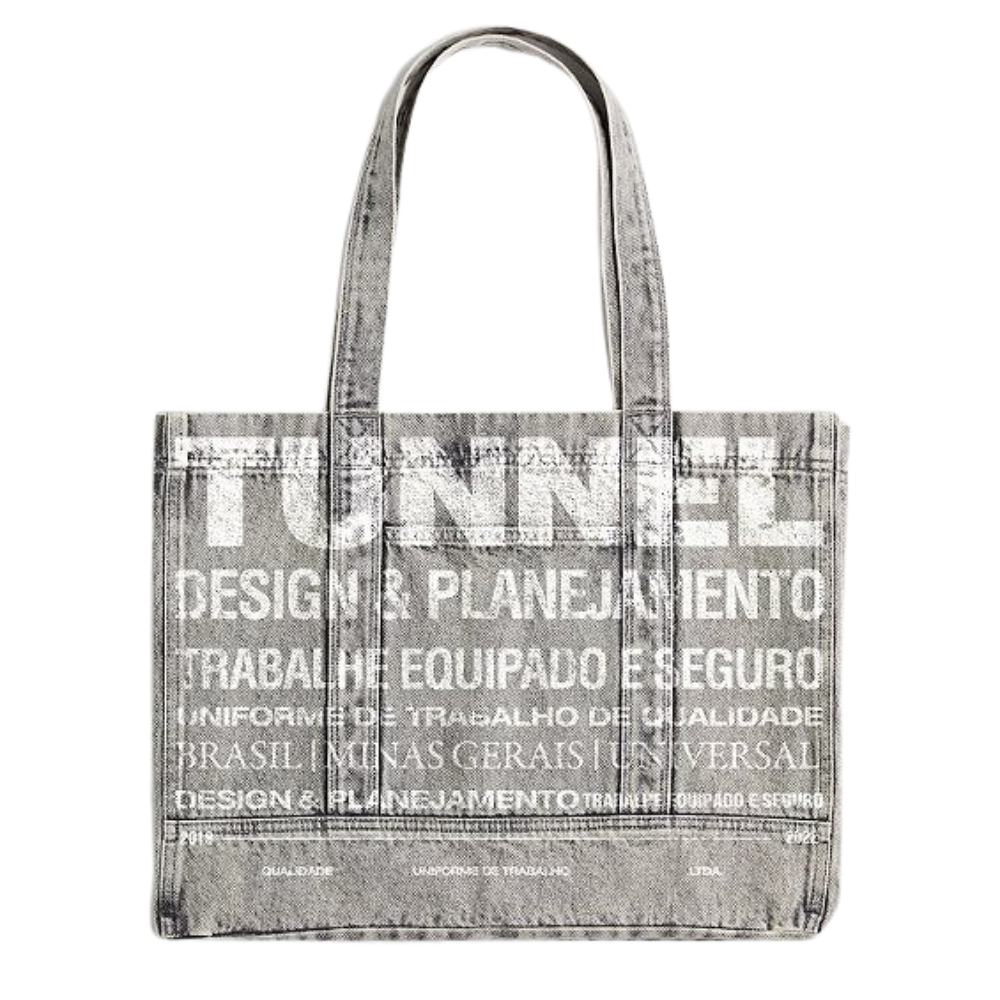 Bolsa Sarja Tunnel Marmorizada Cinza