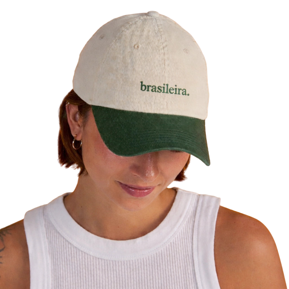 Boné Bossa Brasileira Cotele Verde e Branco