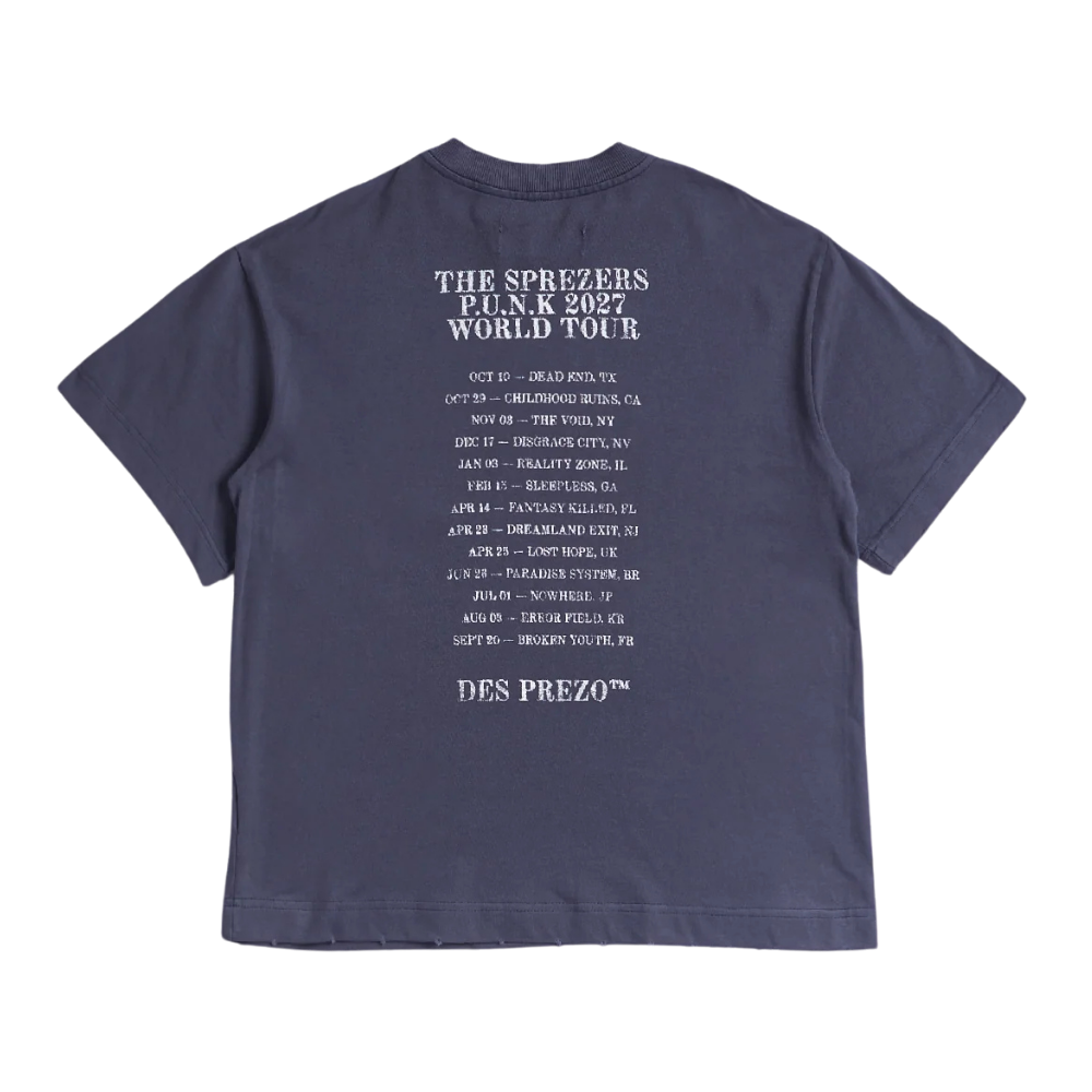 Camiseta Des Prezo P.U.N.K World Tour Vintage Marinho