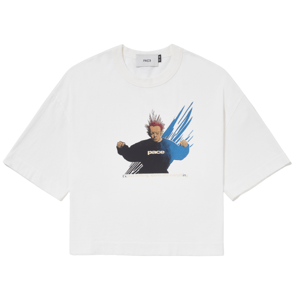 Camiseta Pace Bosozoku Branca Oversized | Algodão 305 GSM