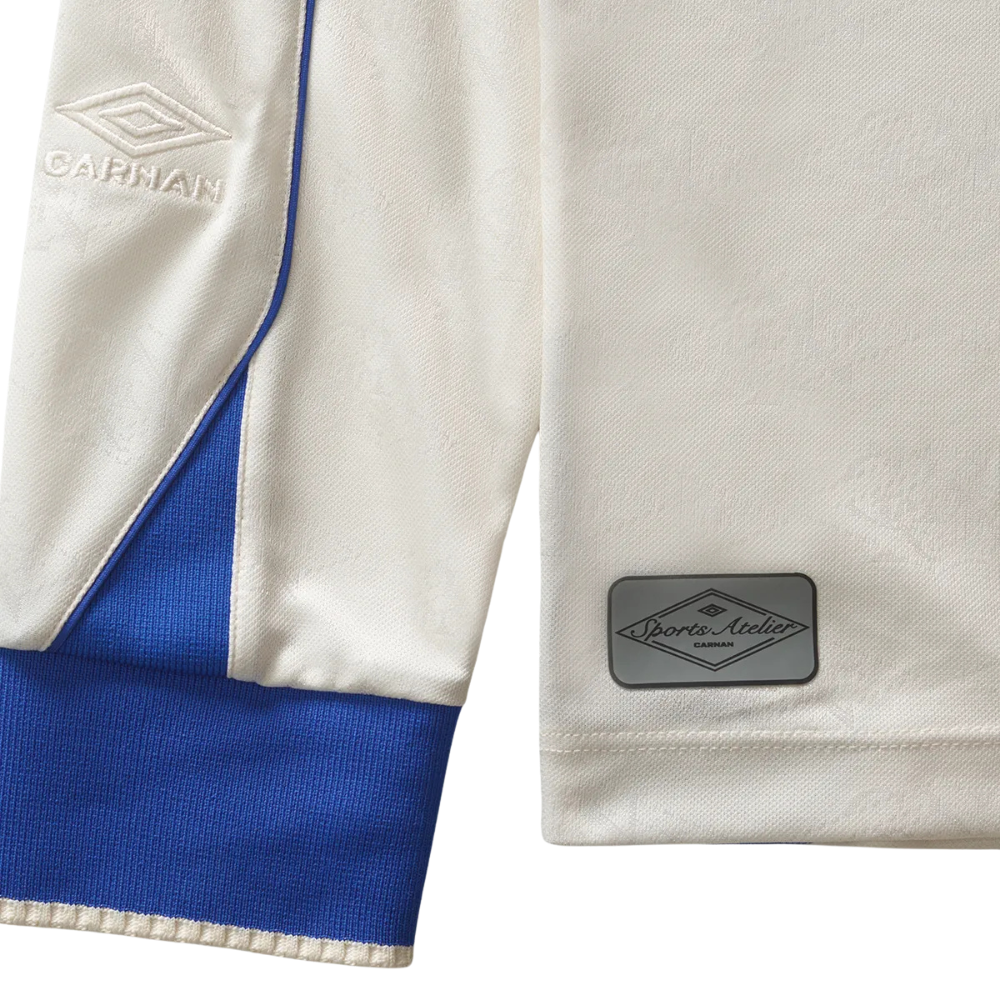 Camisa Jersey Umbro x Carnan Manga Longa Branca e Azul