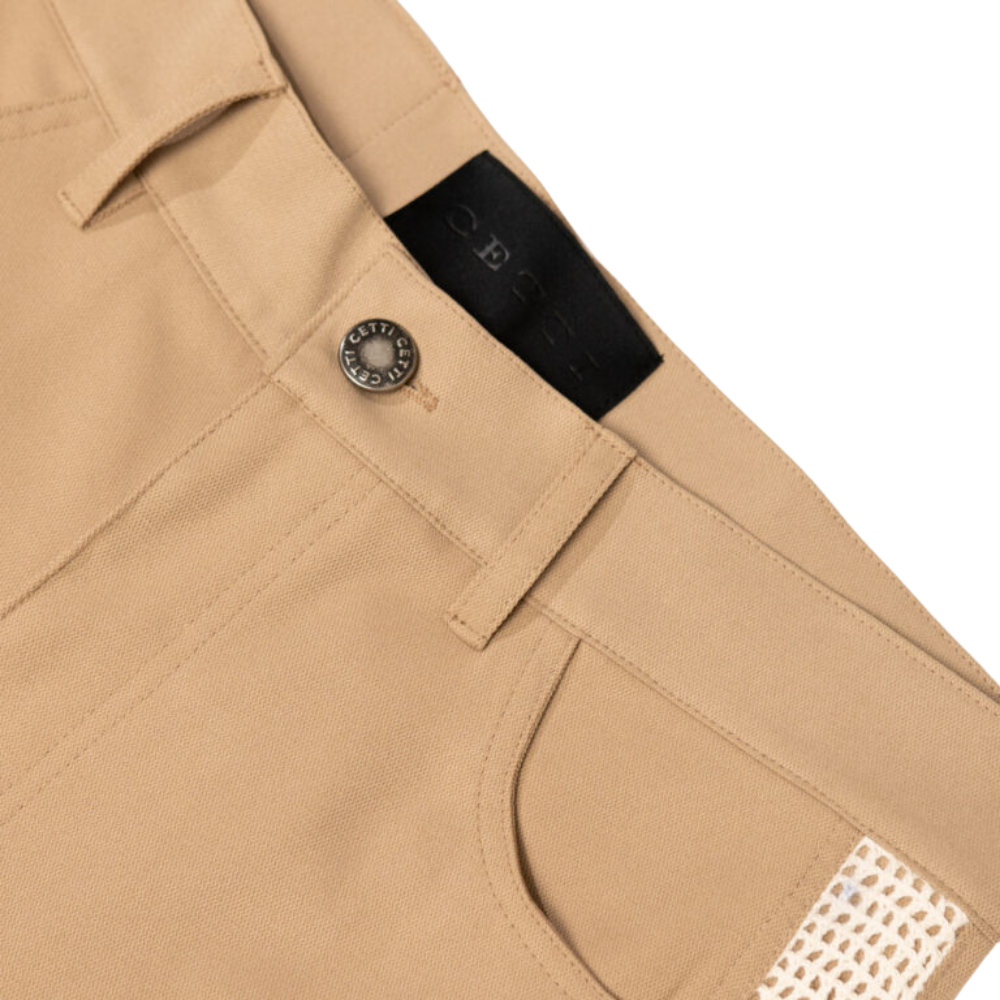 Bermuda Cetti Crochê Bege