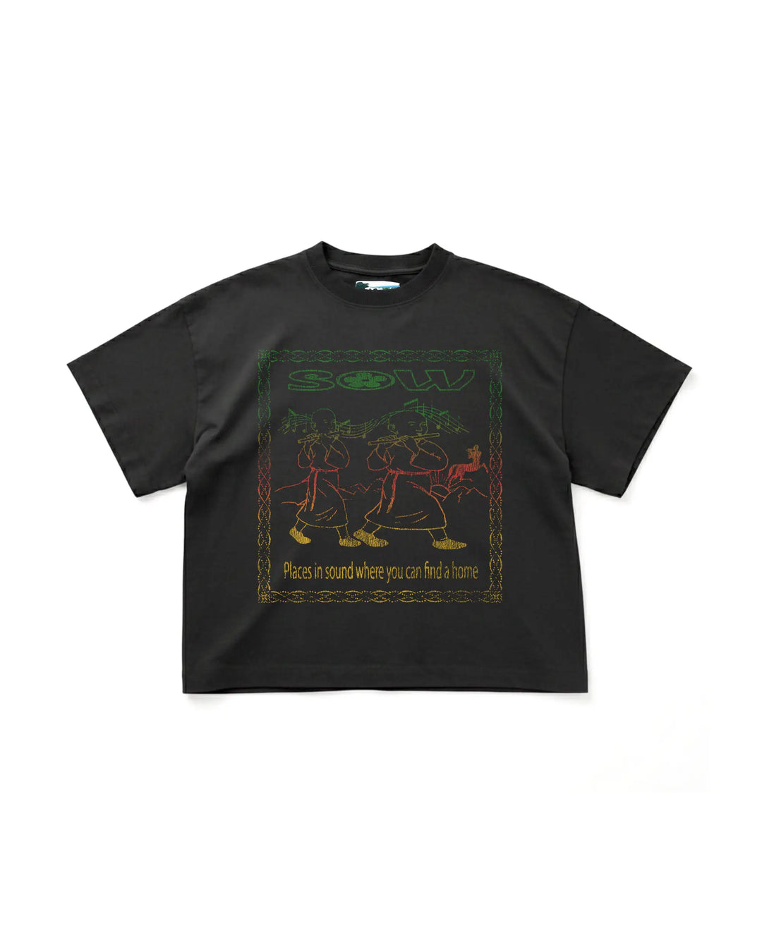 Camiseta Sow Boxy Rasta Monk Cinza Estonado