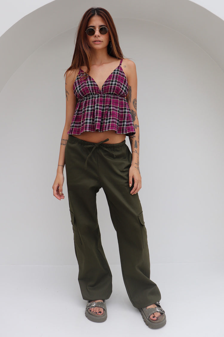 Calça Cargo Palm Sarja Green