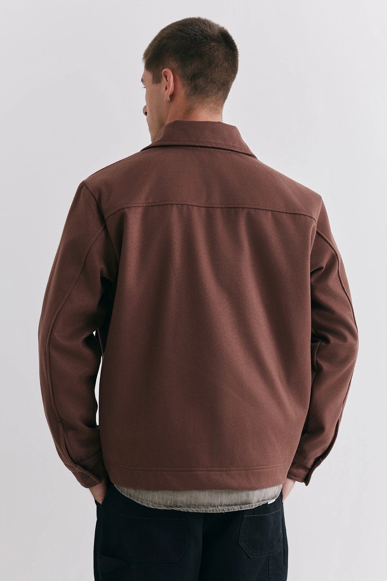 Jaqueta Birden Harbor Wool Cognac Marrom