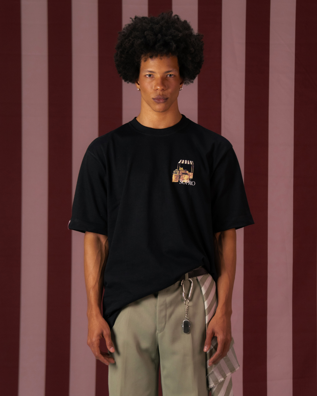 Camiseta Sopro Feria Libre Oversized Preta