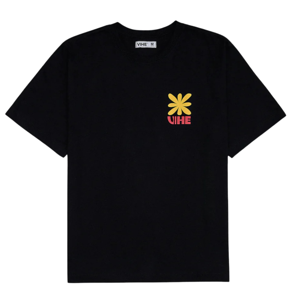 Camiseta Vihe Flower Preta