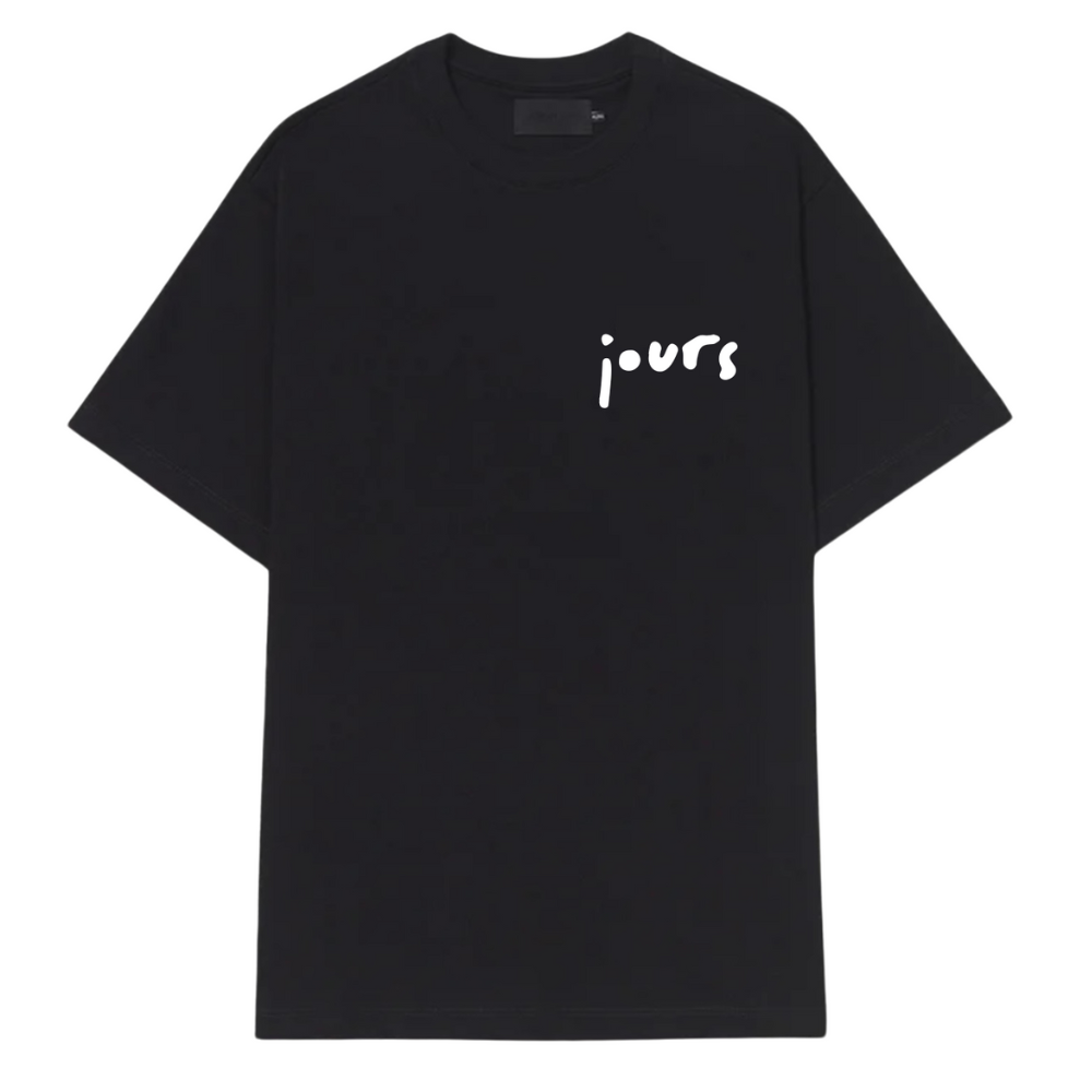 Camiseta Oversized Jours De Pluie Merci Preta