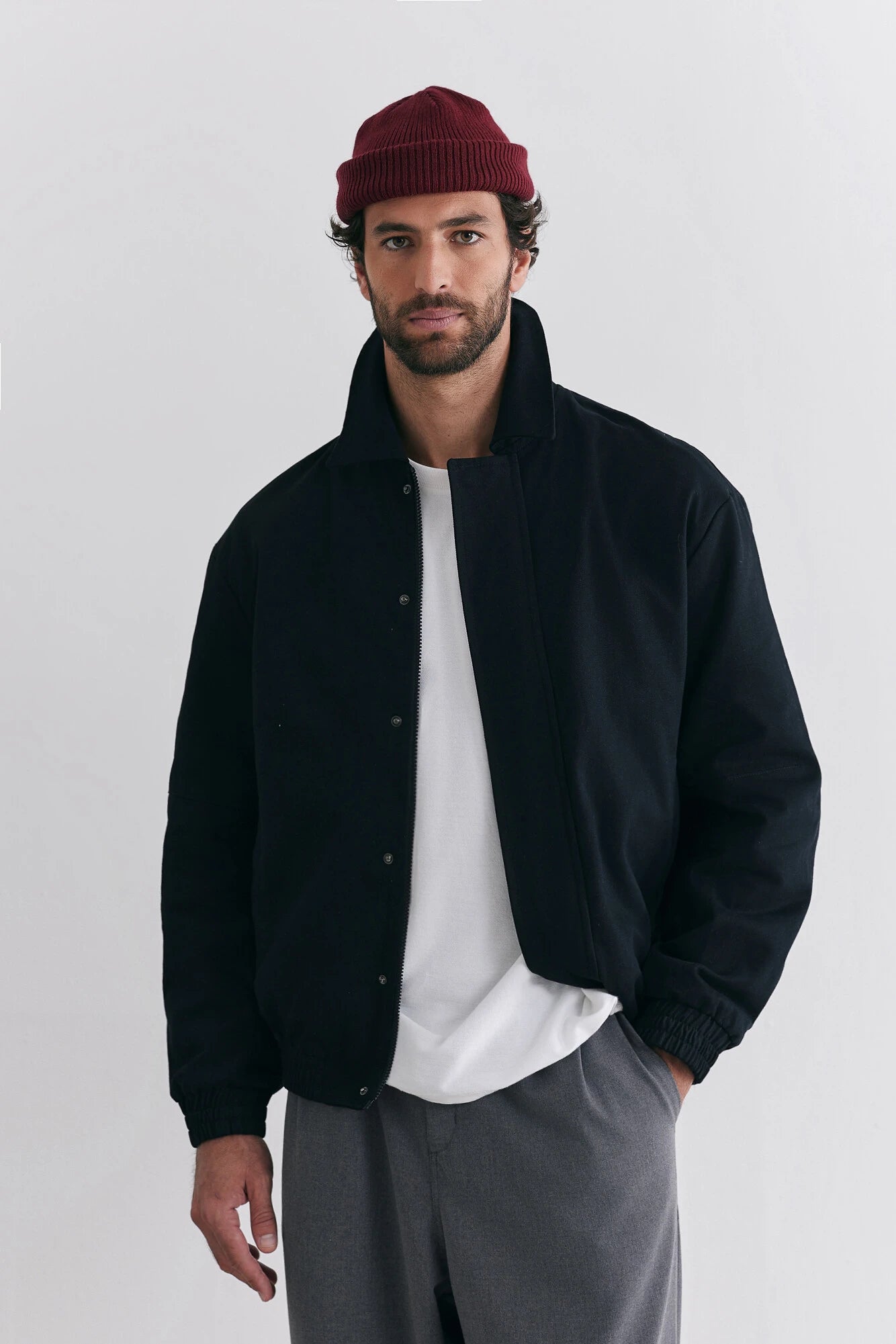 Jaqueta Bomber Birden Asphalt Twill Preta