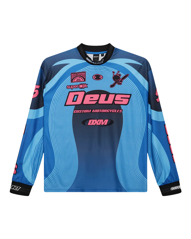 Moto Jersey Deus Ex Machina Pledge Azul Claro