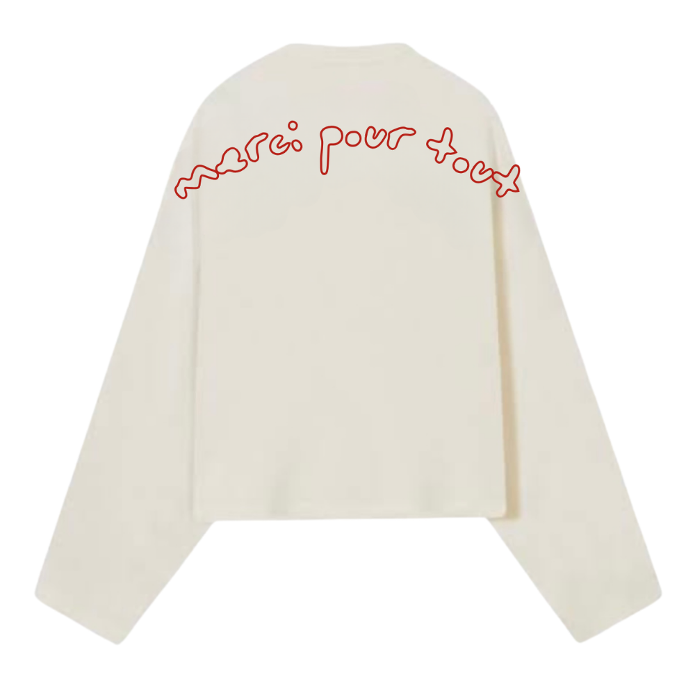 Camiseta Manga Longa Jours de Pluie Asterisk Branca