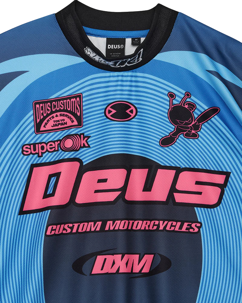 Moto Jersey Deus Ex Machina Pledge Azul Claro