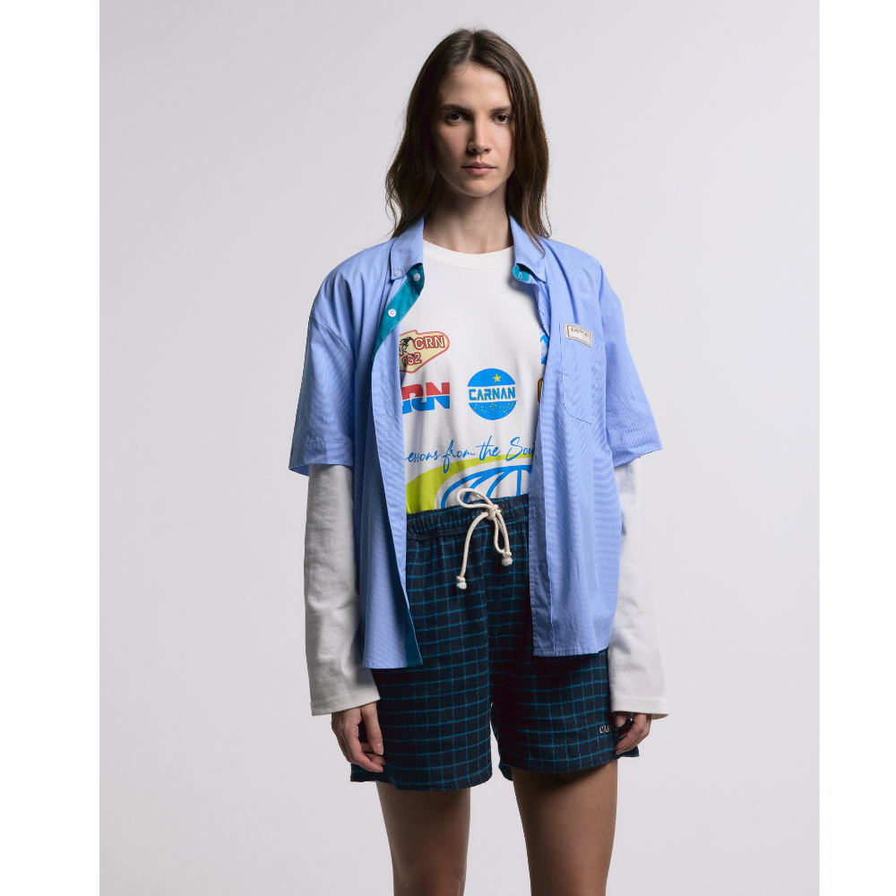 Camisa Manga Curta Carnan Azul