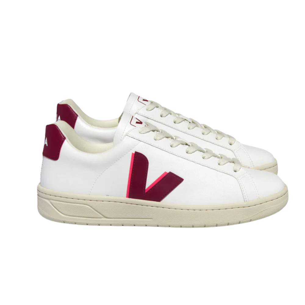 Tênis Veja Urca Cwl White Marsala Rose Fluo