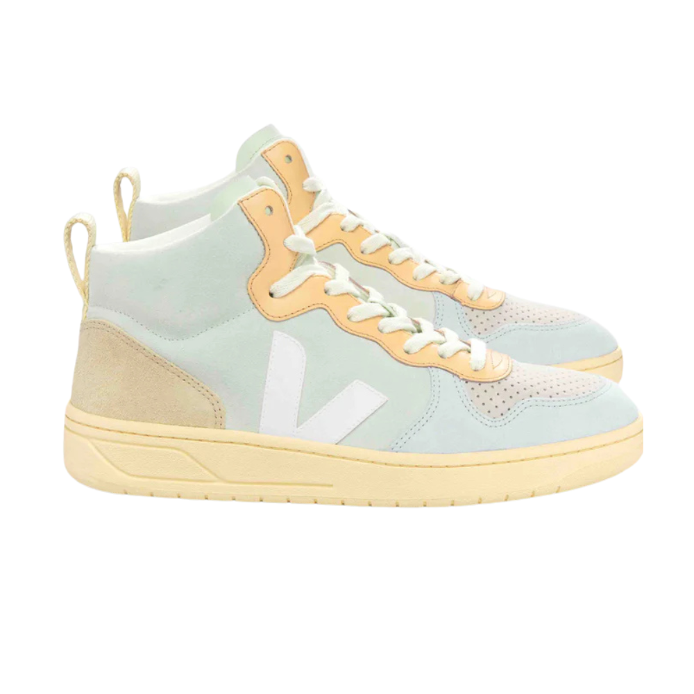 Tênis Vert V-15 Suede Unissex Jade White Multico