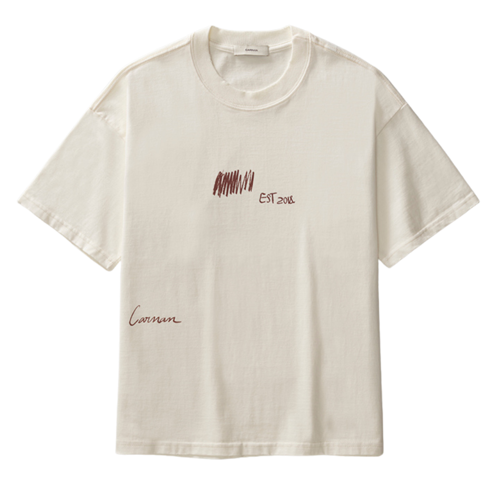 Camiseta Carnan Barcode Boxy Branca