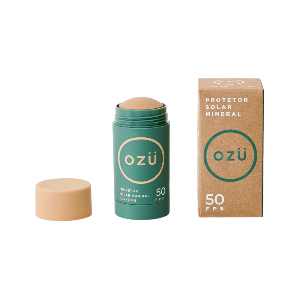 Protetor Solar Mineral Ozu em Bastão FPS50 Cor Elara