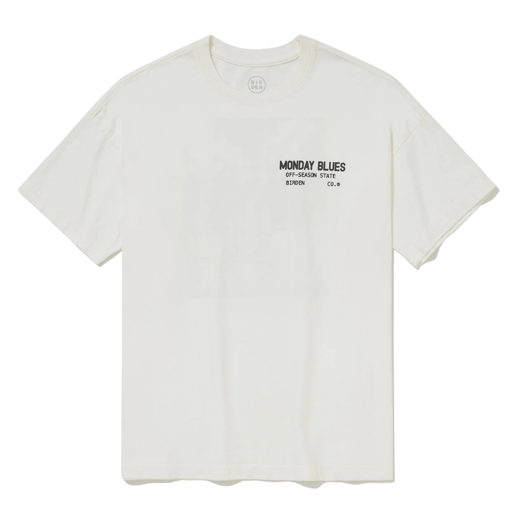 Camiseta Birden Boxy Monday Blues Branca