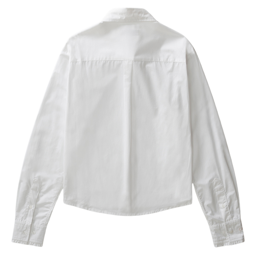 Camisa Carnan Cropped Frill Shirt Branca