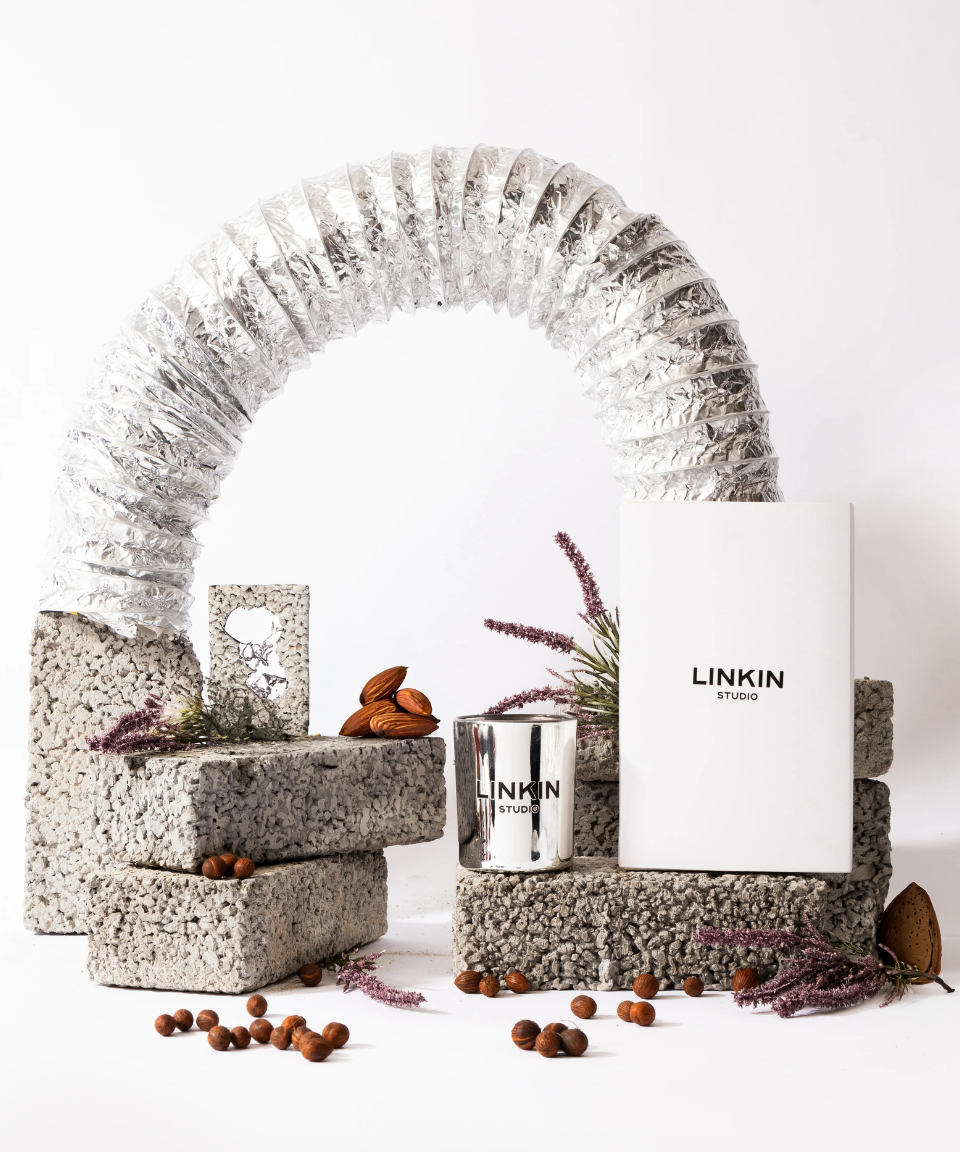 Vela Aromatica Linkin Patchouli e Amendoas 80G Pequena