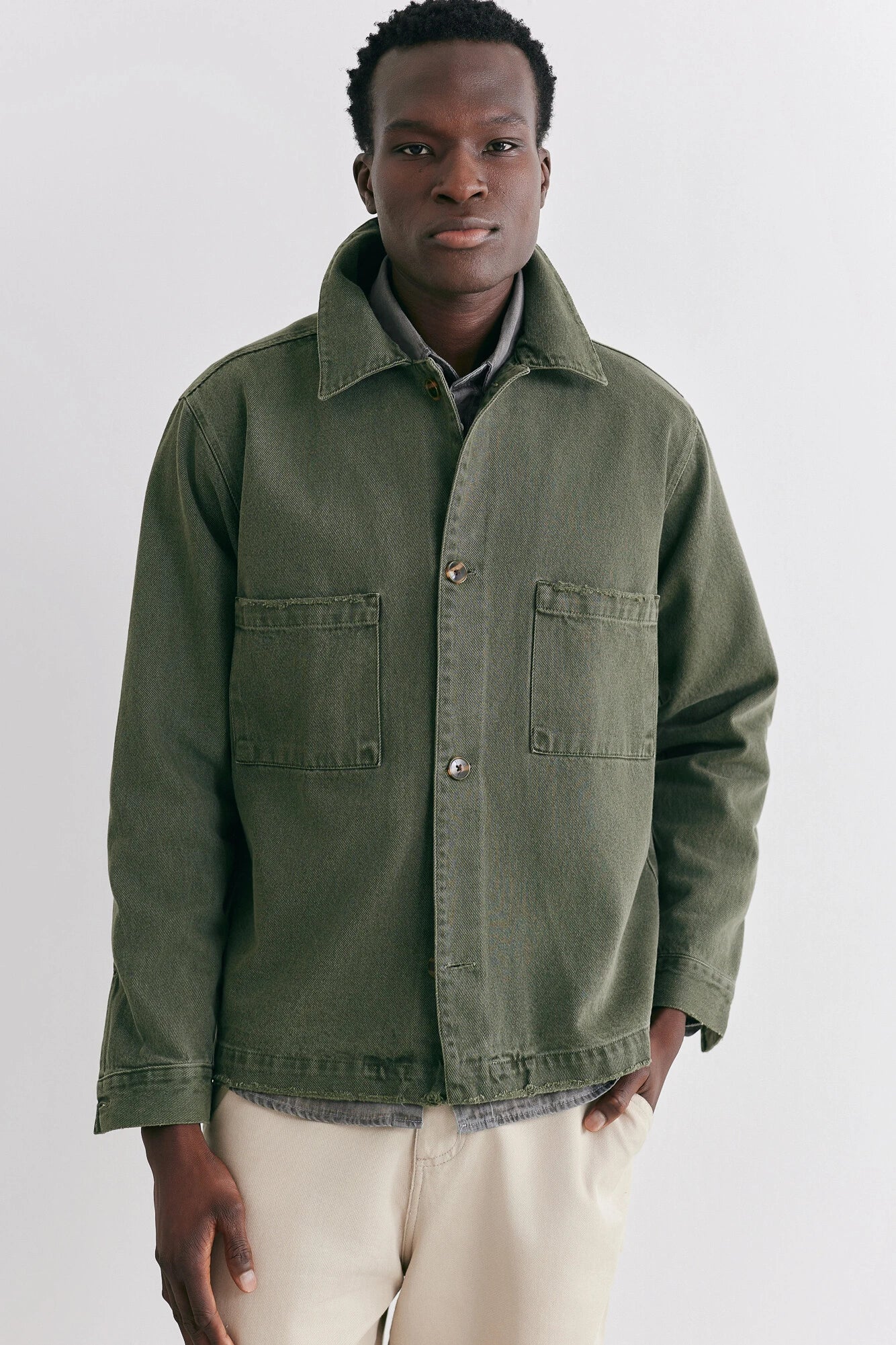 Jaqueta Birden Worker Overdyed Moss Verde