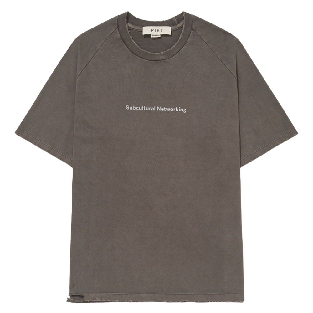 Camiseta Raglan Piet Sub-cultural Networking Preta