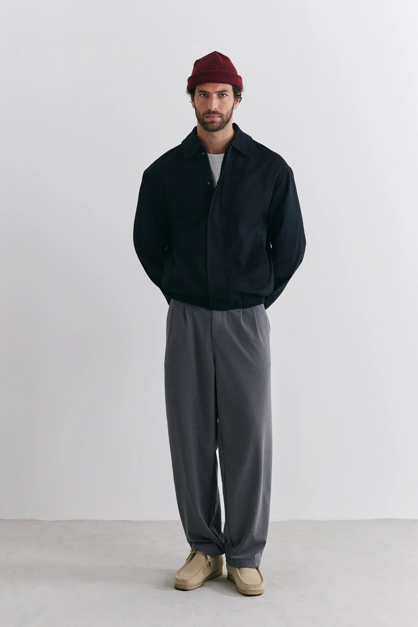 Jaqueta Bomber Birden Asphalt Twill Preta