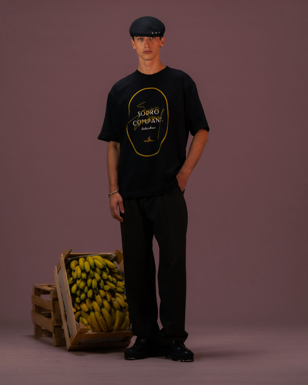 Camiseta Sopro Firma Oversized Preta