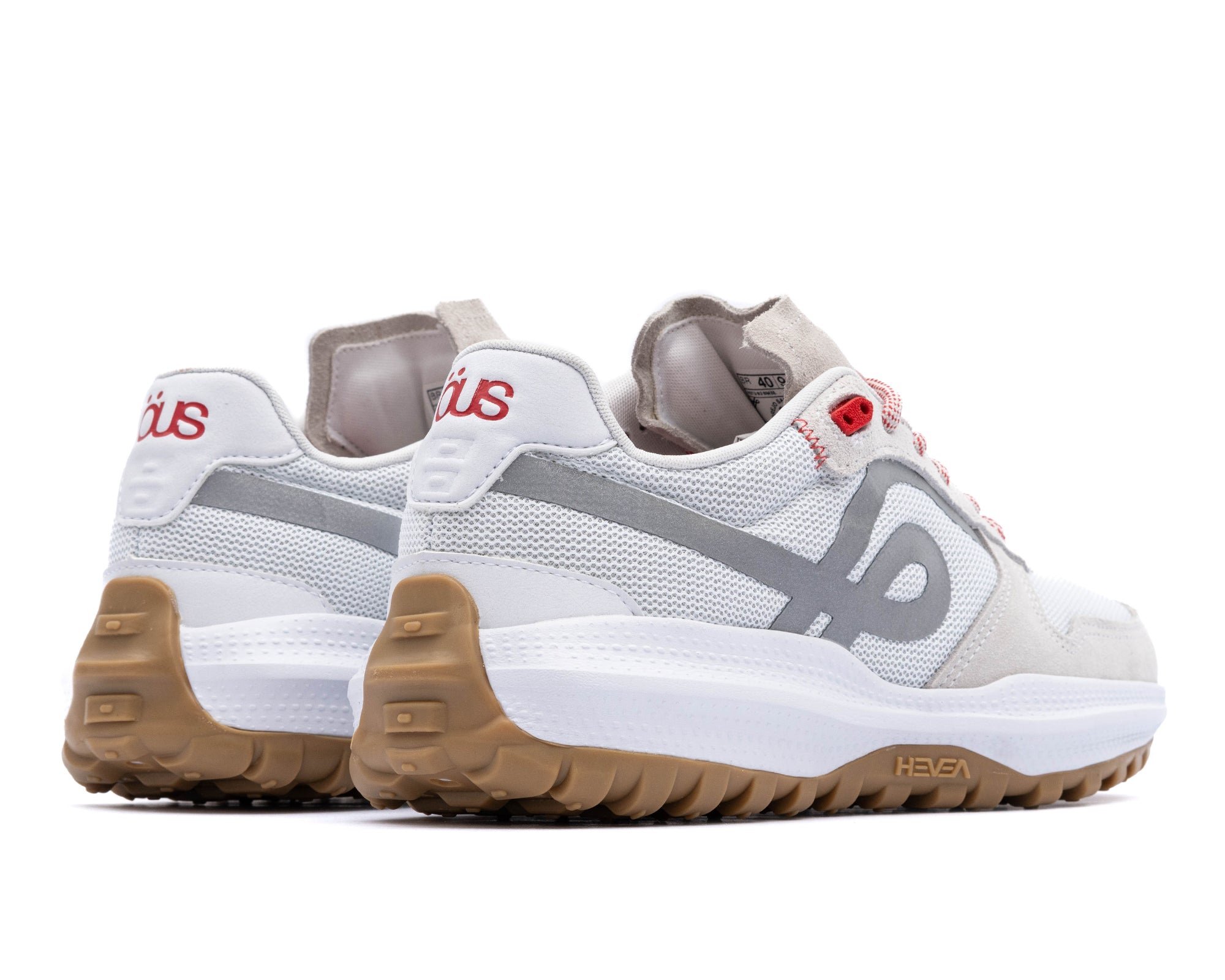 Tênis Ous Textil 01 Hevea Dots Branco e Vermelho