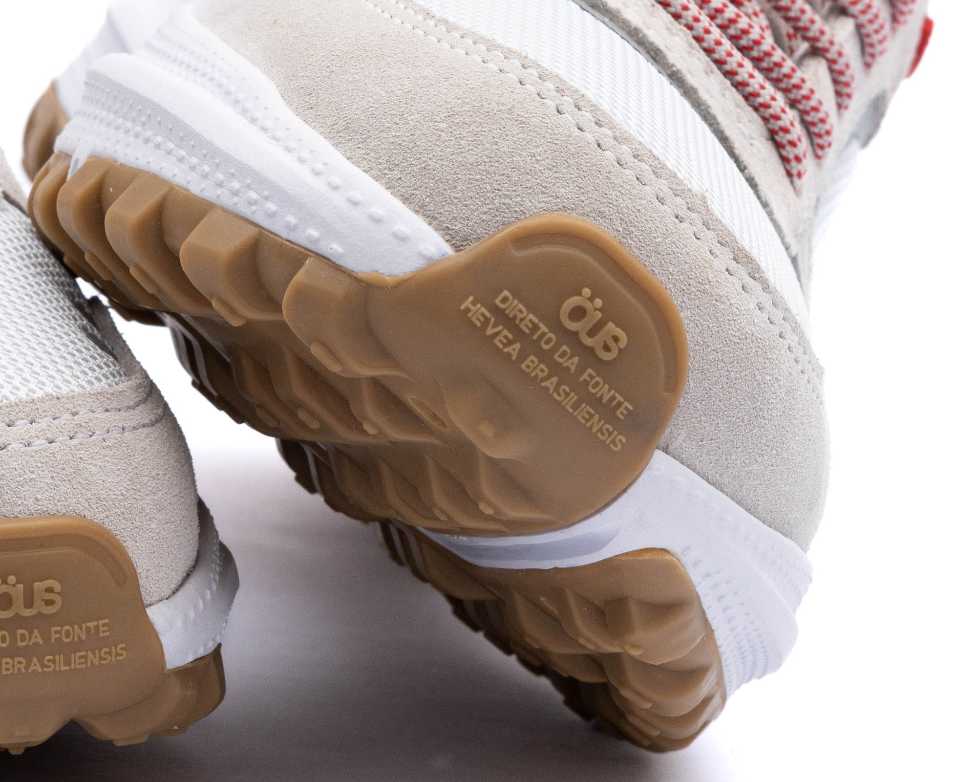 Tênis Ous Textil 01 Hevea Dots Branco e Vermelho