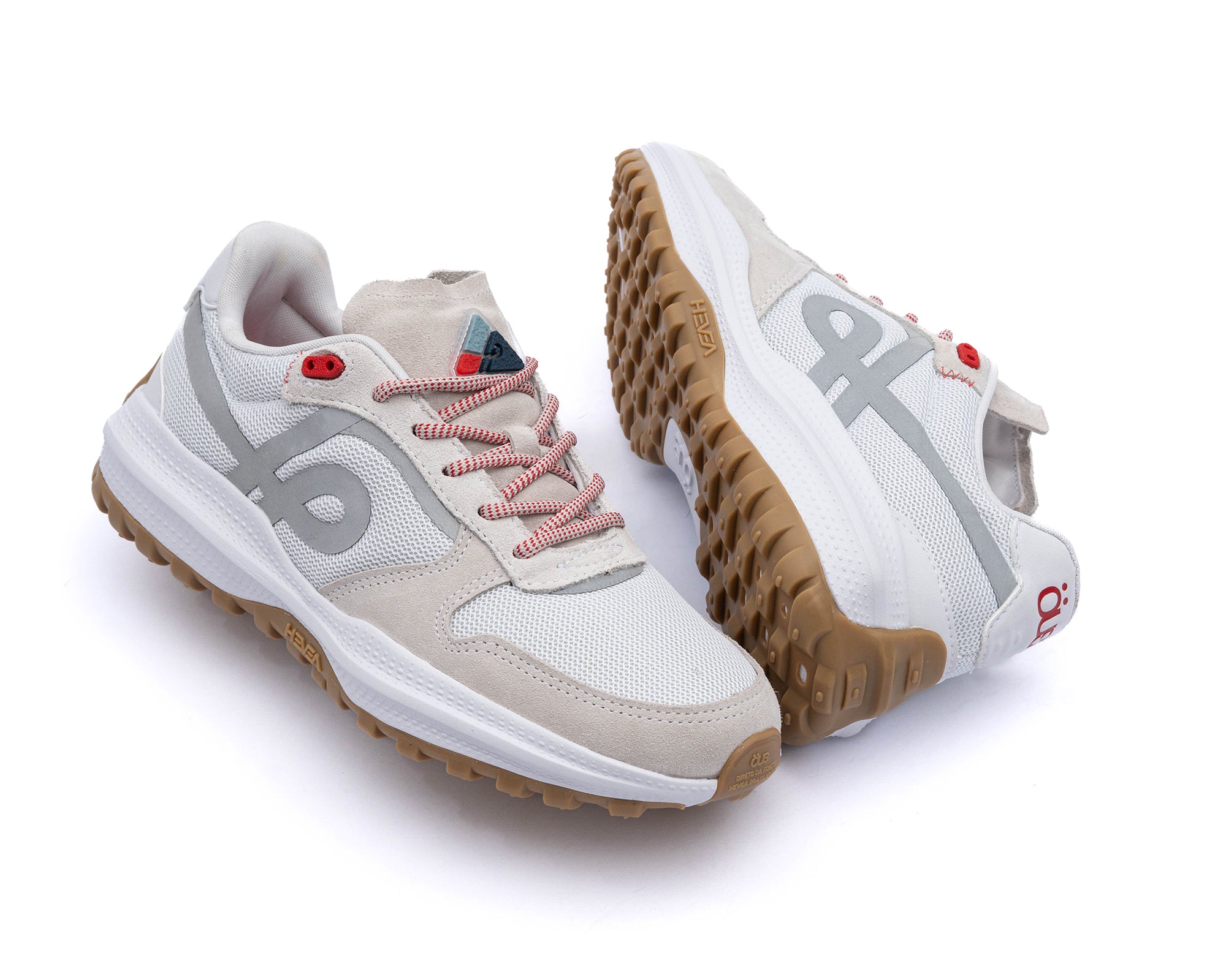 Tênis Ous Textil 01 Hevea Dots Branco e Vermelho