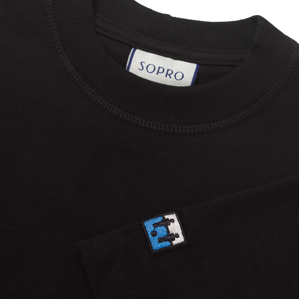 Camiseta Sopro Boxy Ultima Aula Preta