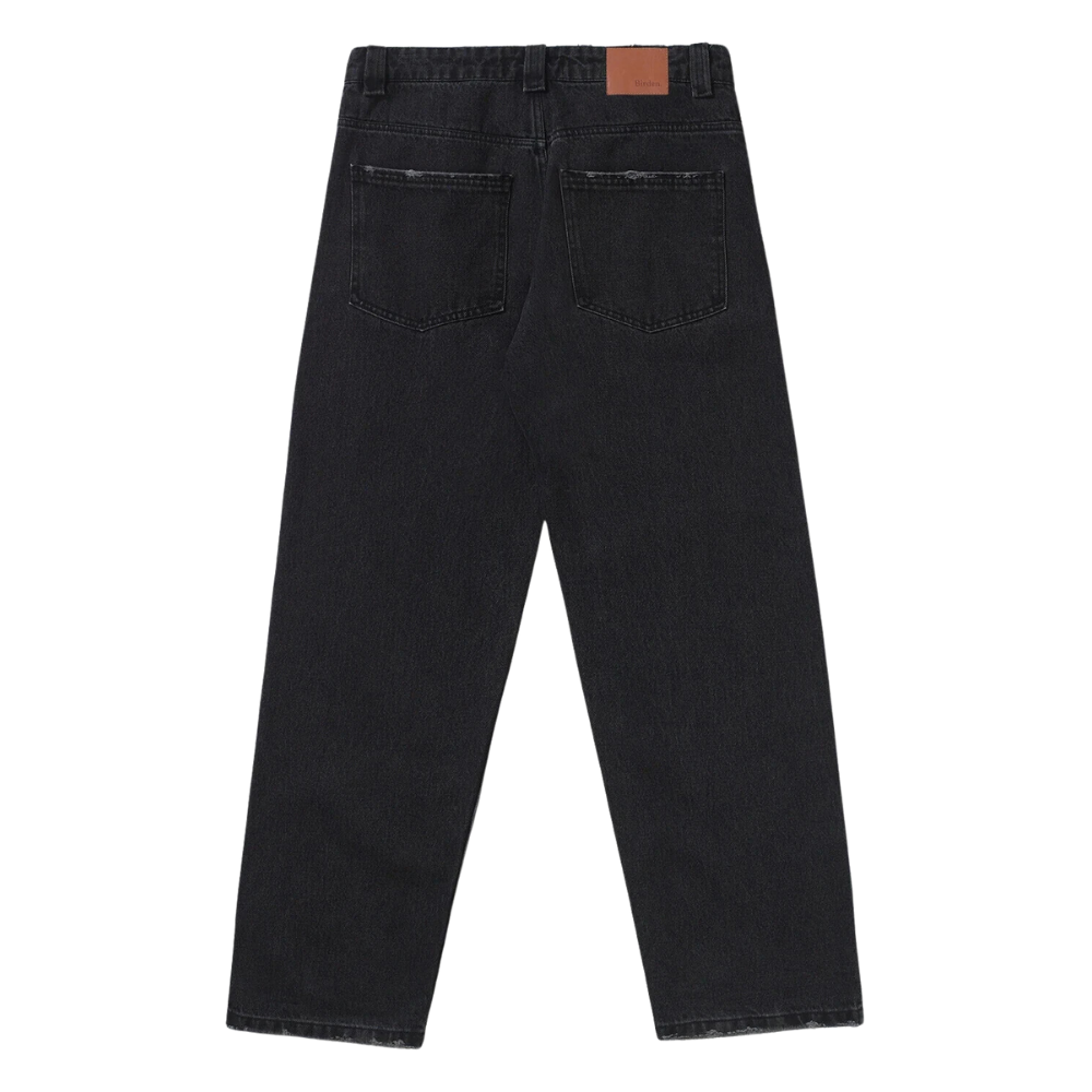 Calça Jeans Birden Wide Stonewashed Preta