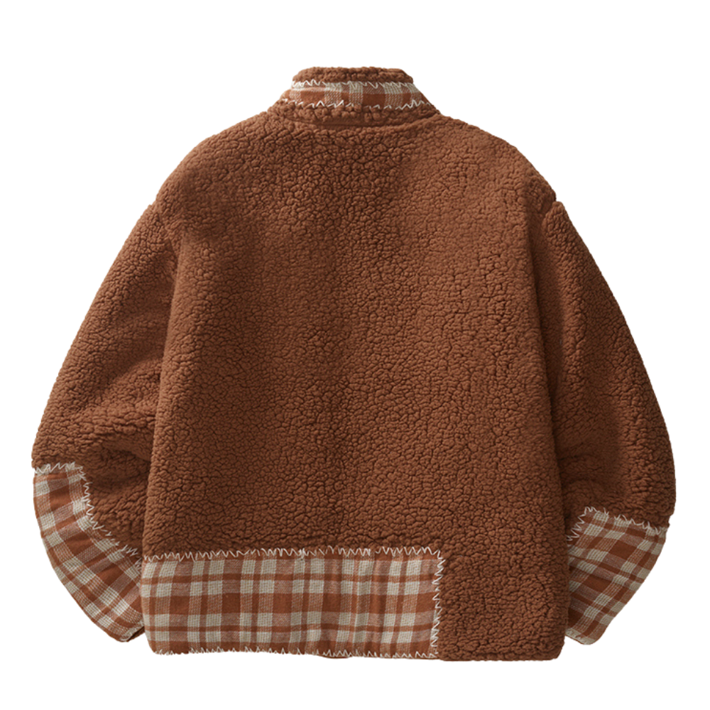 Jaqueta Carnan Fleece Plaid Marrom